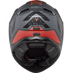 CASCO LS2 VECTOR II SPLITTER TITANIO MATE/ROJO