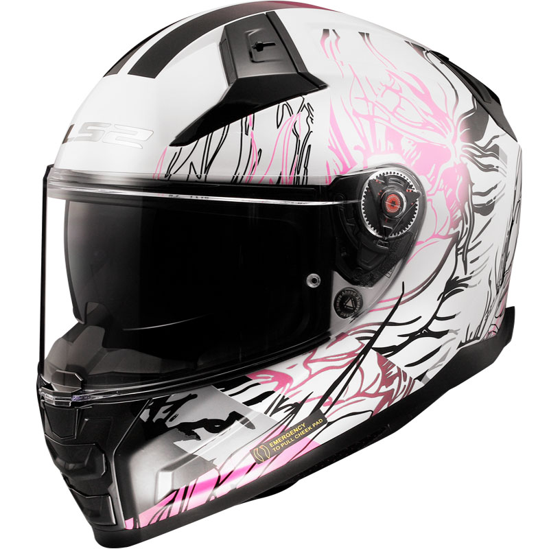 CASCO LS2 VECTOR II DARFLO BLANCO/ROSA