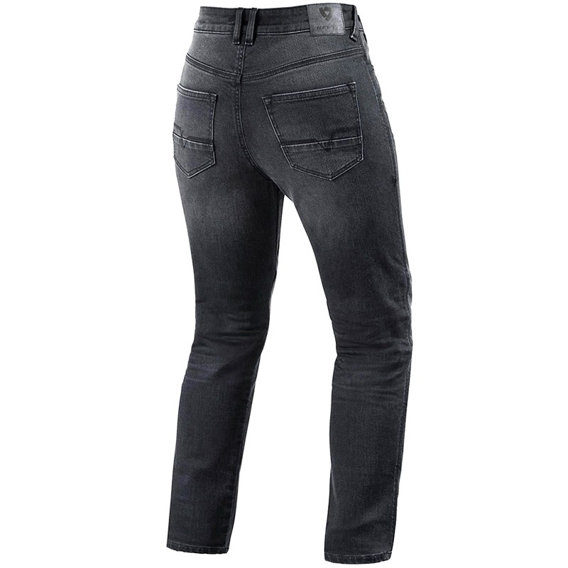 PANTALONES VAQUEROS REVIT VICTORIA 2 L32 LADY GRIS GASTADO | Pantalones de moto | %brands%
