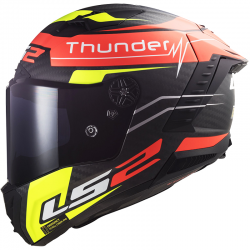 CASCO LS2 THUNDER CARBON BLACK ATTACK ECE 22.06