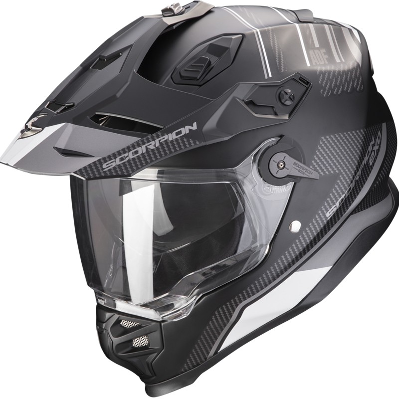 CASCO SCORPION ADF-9000 AIR DESERT NEGRO MATE/PLATA