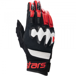 GUANTES ALPINESTARS HALO BLACK/WHITE/BRIGHT RED