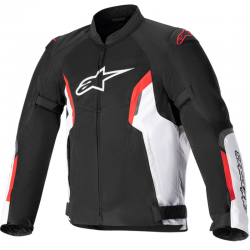 CHAQUETA ALPINESTARS AST V2 AIR NEGRO/BLANCO/ROJO FLUOR