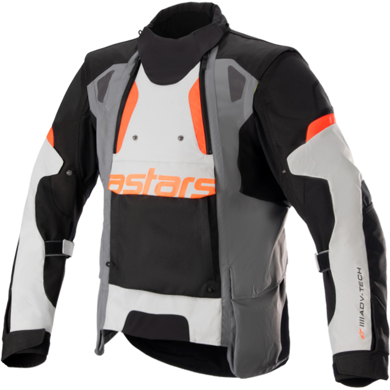 CHAQUETA ALPINESTARS HALO DRYSTAR DARK GRAY/ICE GRAY/ORANGE