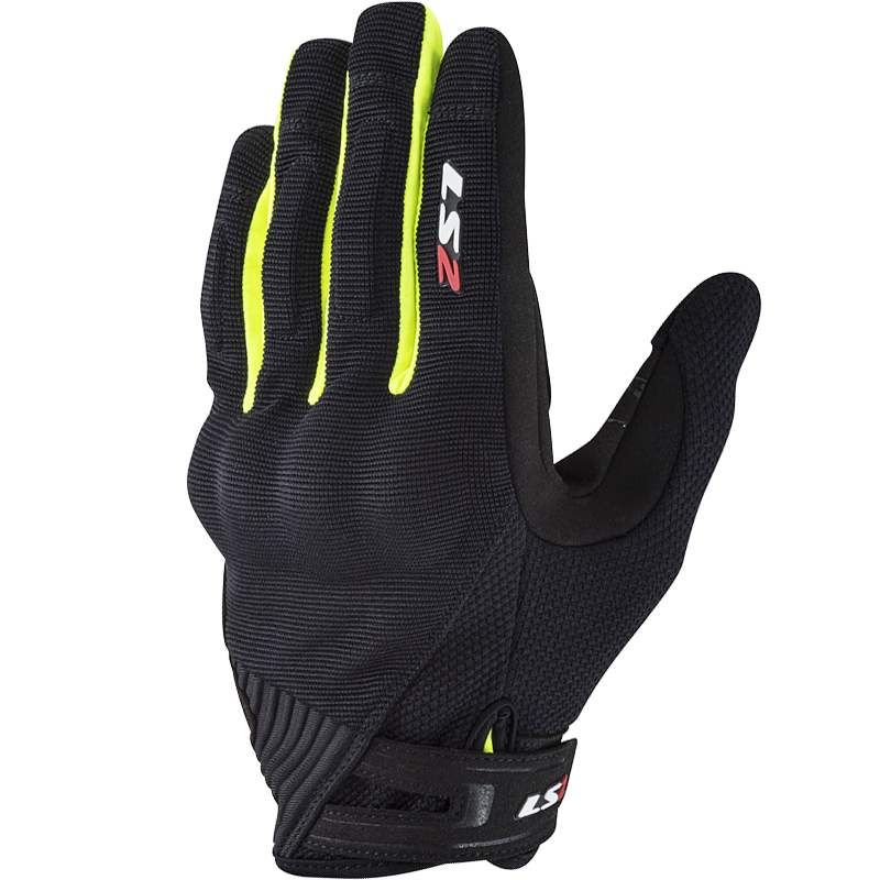 GUANTES LS2 DART 2 BLACK/H-V YELLOW