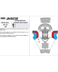 LATERALES DE CHICHONERA INTERIOR CASCO SHOEI X-SPR PRO | Accesorios y Recambios de moto | %brands%