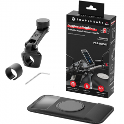 KIT FUNDA Y SOPORTE MAGNETICO SHAPEHEART MOTO PRO BOOST XXL UNIVERSAL