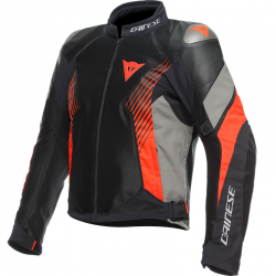 CHAQUETA DAINESE SUPER RIDER 2 ABSOLUTESHELL BLACK/GRAY/FLUO RED