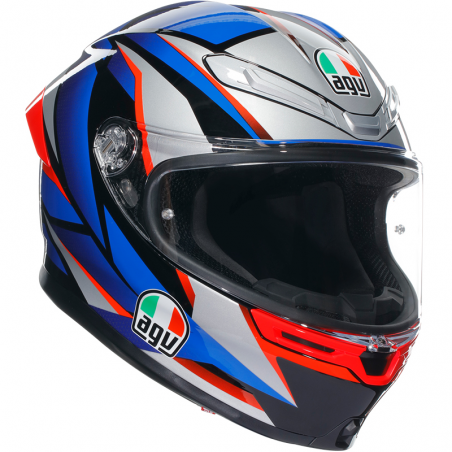 CASCO AGV K6 S SLASHCUT BLACK/BLUE/RED