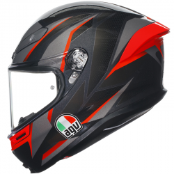 CASCO AGV K6 S SLASHCUT BLACK/GREY/RED