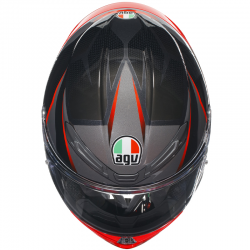 CASCO AGV K6 S SLASHCUT BLACK/GREY/RED