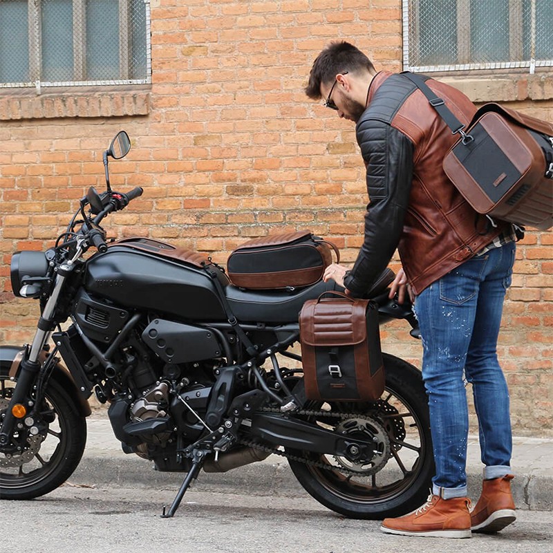 ALFORJA SHAD SR38 CAFE RACER BROWN