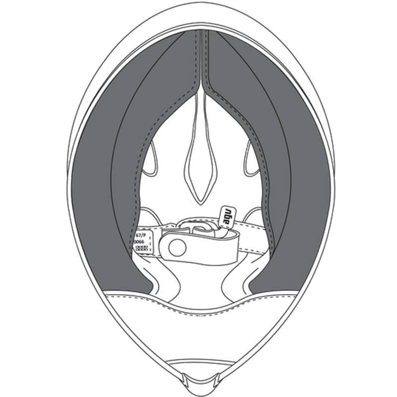 CARRILLERAS CASCO AGV PISTA GP RR NEGRO/AMARILLO | Accesorios y Recambios de moto | %brands%