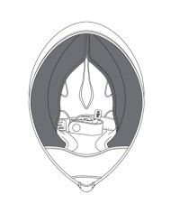 CARRILLERAS CASCO AGV PISTA GP RR NEGRO/AMARILLO | Accesorios y Recambios de moto | %brands%