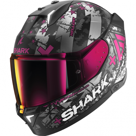 CASCO SHARK SKWAL I3 HELLCAT BLACK/CHROM/PURPLE KUV