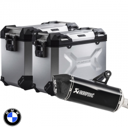 PACK MALETAS LATERALES + ESCAPE AKRAPOVIC + SOPORTES SW-MOTECH BMW KFT.07.664.72000/S