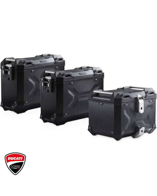 PACK MALETAS LATERALES + BAUL + BOLSAS + SOPORTES SW-MOTECH DUCATI ADV.22.822.75000/B