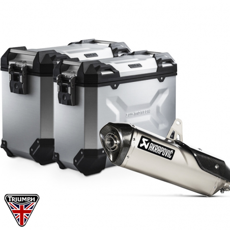 PACK MALETAS LATERALES + ESCAPE AKRAPOVIC + SOPORTES SW-MOTECH KFT.11.953.72002/S