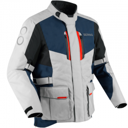 CHAQUETA BERING SIBERIA GRIS/AZUL/ROJO