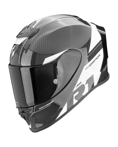 CASCO SCORPION EXO-R1 EVO CARBON AIR RALLY BLACK/WHITE