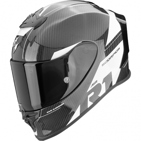 CASCO SCORPION EXO-R1 EVO CARBON AIR RALLY BLACK/WHITE