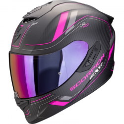 CASCO SCORPION EXO-1400 EVO II CARBON AIR MIRAGE BLACK-MATT/PINK