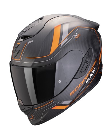 CASCO SCORPION EXO-1400 EVO II CARBON AIR MIRAGE BLACK-MATT/ORANGE