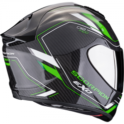 CASCO SCORPION EXO-1400 EVO II CARBON AIR MIRAGE BLACK/GREEN