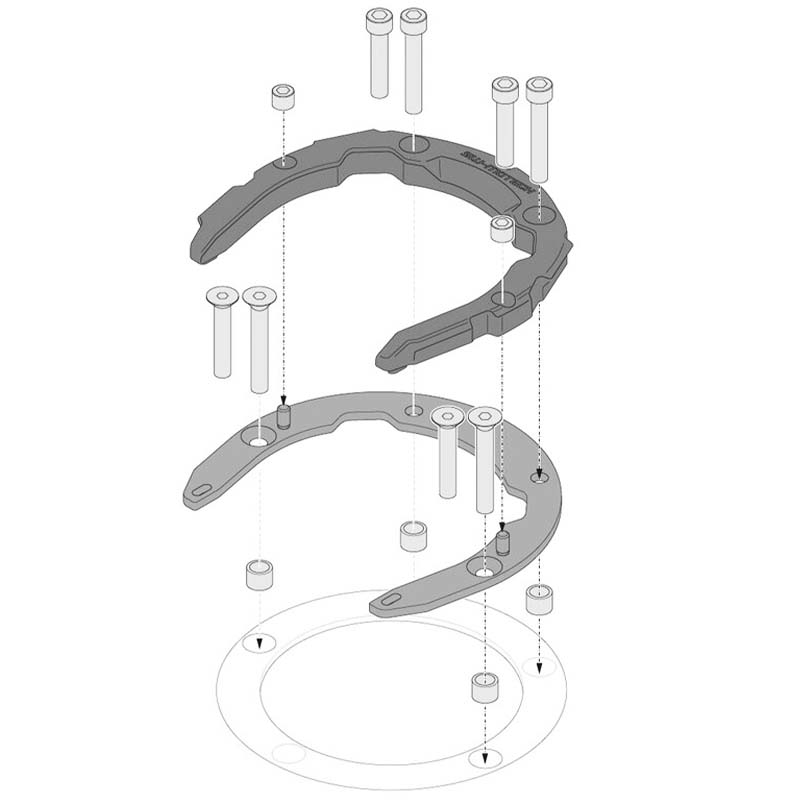 FIJACION BOLSA DE DEPOSITO SW-MOTECH TANK RING PRO HARLEY DAVIDSON TRT.00.787.21701/B | Bolsas sobredeposito de moto | %brands%