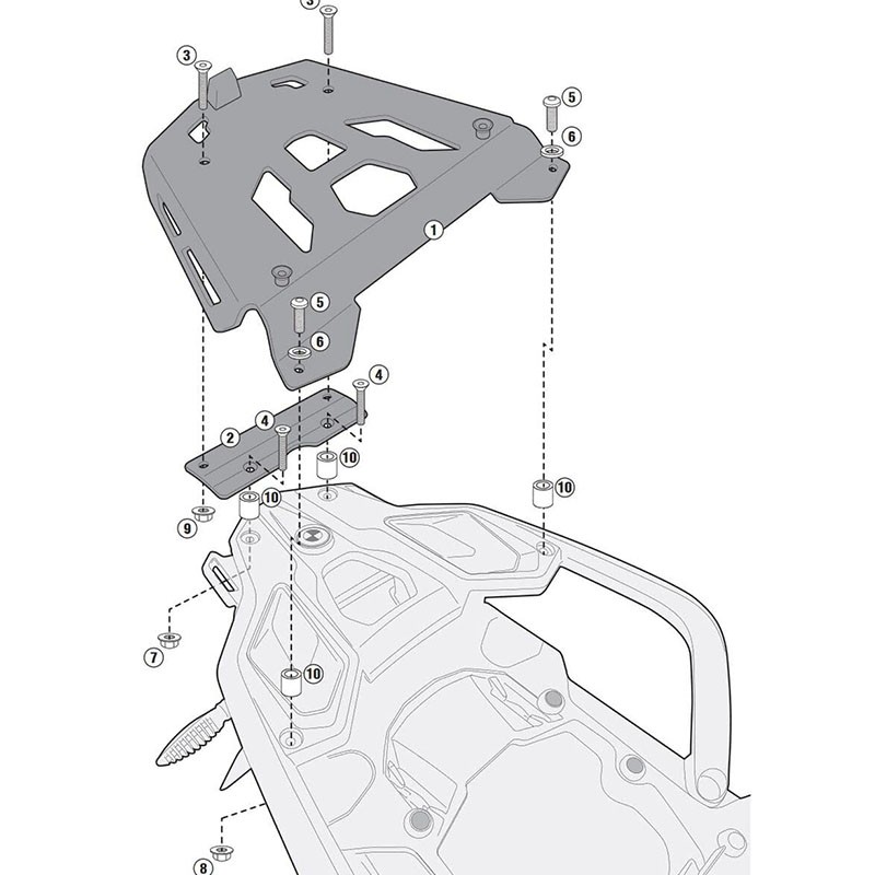 KIT DE FIJACIÓN POSTERIOR GIVI BMW SRA5108B MONOKEY