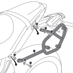 KIT DE FIJACION MALETAS LATERALES Y ALFORJAS SW-MOTECH SLC IZQUIERDO YAMAHA HTA.06.851.10000