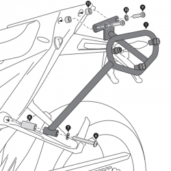 KIT DE FIJACION MALETAS LATERALES Y ALFORJAS SW-MOTECH SLC IZQUIERDO KTM HTA.04.915.10000