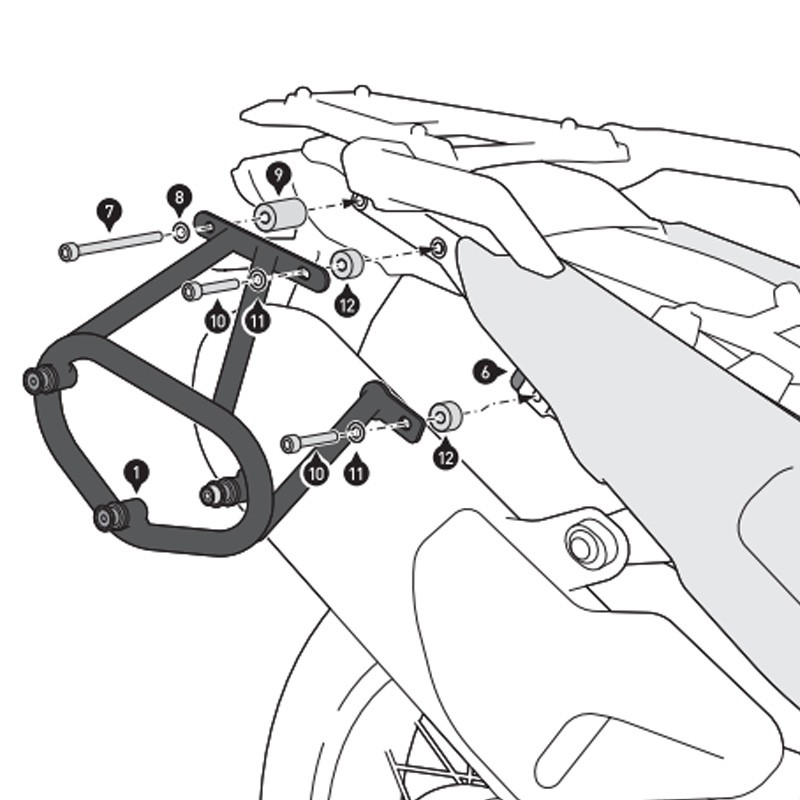 KIT DE FIJACION MALETAS LATERALES Y ALFORJAS SW-MOTECH SLC DERECHO HUSQVARNA HTA.03.992.11000 KIT DE FIJACION MALETAS LATERALES Y ALFORJAS SW-MOTECH SLC DERECHO HUSQVARNA HTA.03.992.11000