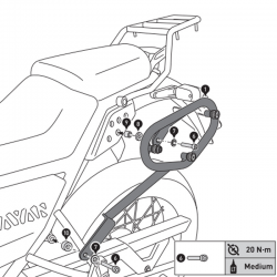 KIT DE FIJACION MALETAS LATERALES Y ALFORJAS SW-MOTECH SLC DERECHO ROYAL ENFIELD HTA.41.789.11000