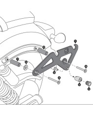 KIT DE FIJACION MALETAS LATERALES Y ALFORJAS SW-MOTECH SLH DERECHO LH1 HONDA HTA.01.682.11100