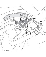 KIT DE FIJACION MALETAS LATERALES Y ALFORJAS SW-MOTECH SLH IZQUIERDO LH1 KAWASAKI HTA.08.682.10100