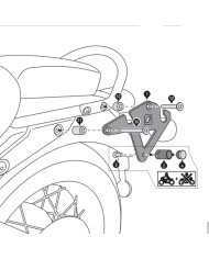KIT DE FIJACION MALETAS LATERALES Y ALFORJAS SW-MOTECH SLH IZQUIERDO LH1 TRIUMPH HTA.11.682.10000