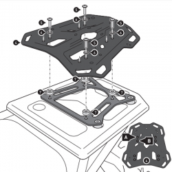 KIT DE FIJACIÓN POSTERIOR SW-MOTECH ADVENTURE-RACK KAWASAKI GPT.08.990.19000/B