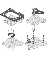 KIT DE FIJACIÓN POSTERIOR SW-MOTECH ADVENTURE-RACK DUCATI GPT.22.822.19001/B | Fijaciones Top Case de moto | %brands%
