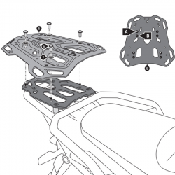 KIT DE FIJACIÓN POSTERIOR SW-MOTECH ADVENTURE-RACK MOTO GUZZI GPT.17.925.19000/B