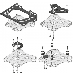 KIT DE FIJACIÓN POSTERIOR SW-MOTECH ADVENTURE-RACK VOGE GPT.02.059.19000/B