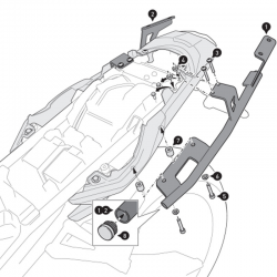 KIT DE FIJACIÓN POSTERIOR SW-MOTECH STREET-RACK YAMAHA GPT.06.564.16100/B