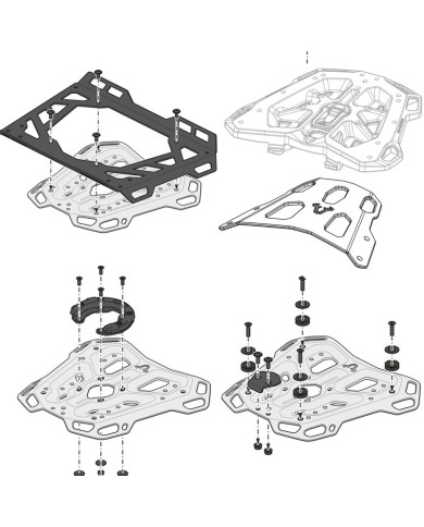 KIT DE FIJACIÓN POSTERIOR SW-MOTECH STREET-RACK TRIUMPH GPT.11.283.16001/B