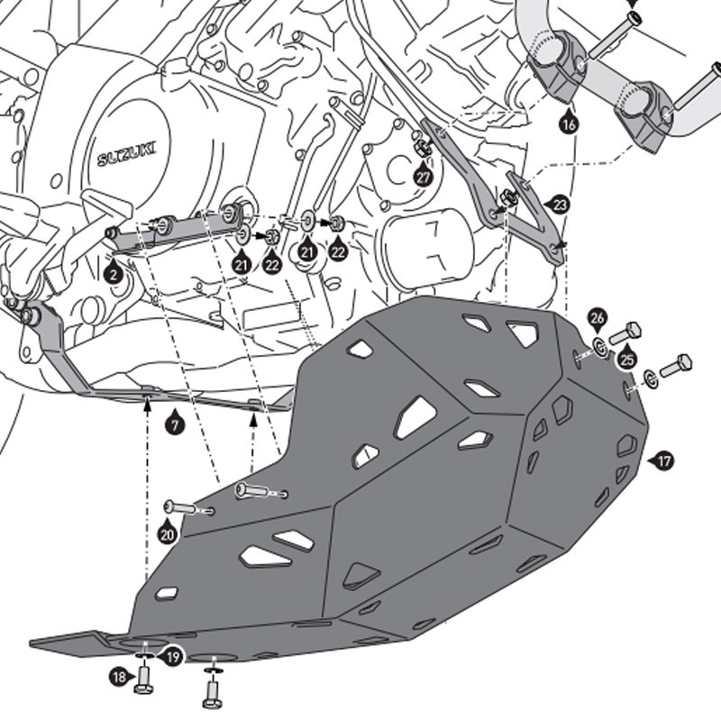 CUBRECARTER SW-MOTECH ENGINE GUARD SUZUKI MSS.05.936.10000