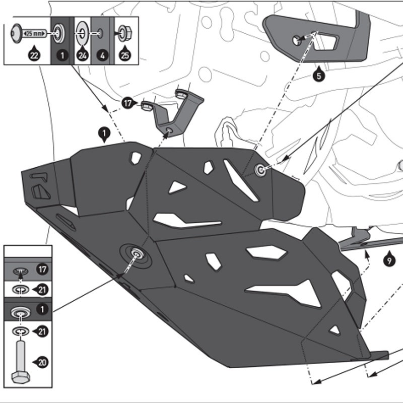 CUBRECARTER SW-MOTECH ENGINE GUARD DUCATI MSS.22.995.10001/B | Cubre carter de moto | %brands%