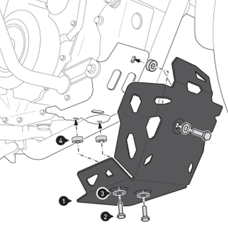 CUBRECARTER SW-MOTECH ENGINE GUARD VOGE 650DS MSS.02.049.10000/B | Cubre carter de moto | %brands%
