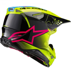 CASCO ALPINESTARS SUPERTECH S-M10 UNITE YELLOW FLUO/BLACK/DIVA PINK E2206