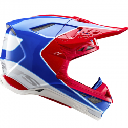 CASCO ALPINESTARS SUPERTECH S-M10 AEON BRIGHT RED/BLUE GLOSSY EC2206