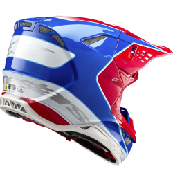 CASCO ALPINESTARS SUPERTECH S-M10 AEON BRIGHT RED/BLUE GLOSSY EC2206