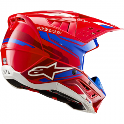 CASCO ALPINESTARS S-M5 ACTION 2 BRIGHT RED/BLUE GLOSSY ECE2206